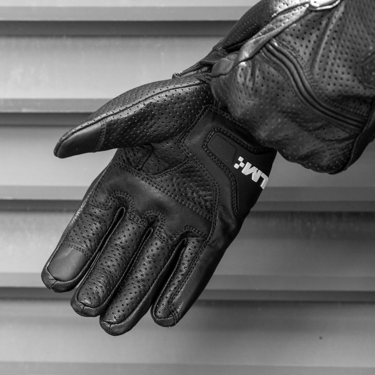 ILM Guantes de Cuero de Piel de Cabra para Motocicleta y Moto Depor...