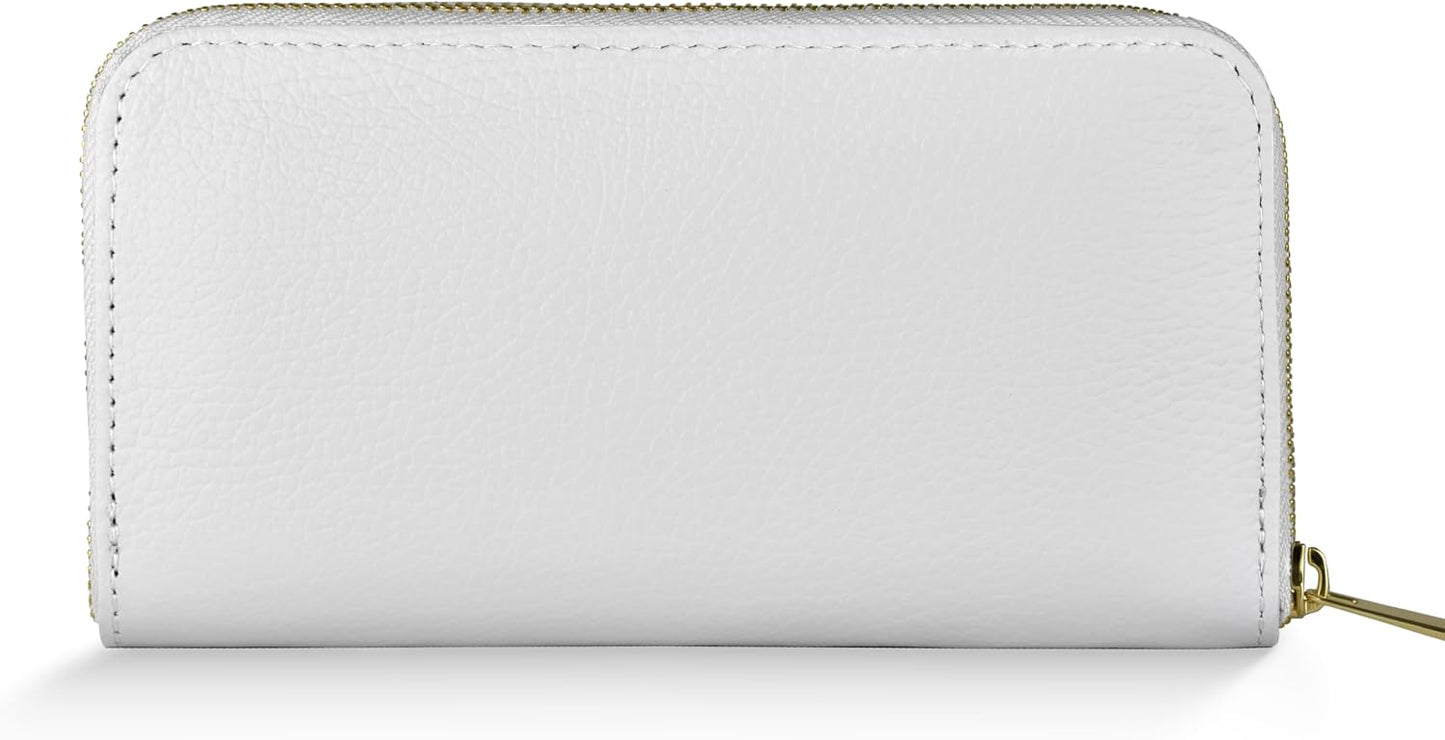 TAKEASY Cartera italiana de piel de becerro auténtica para mujer co...