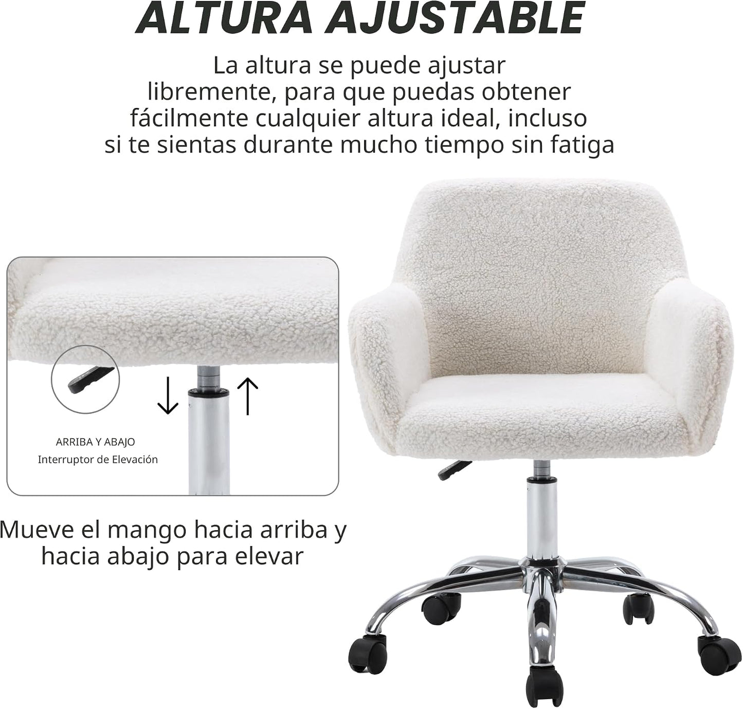 KCC Silla de Tocador de Maquillaje de Piel Sintética, Cómoda Silla...