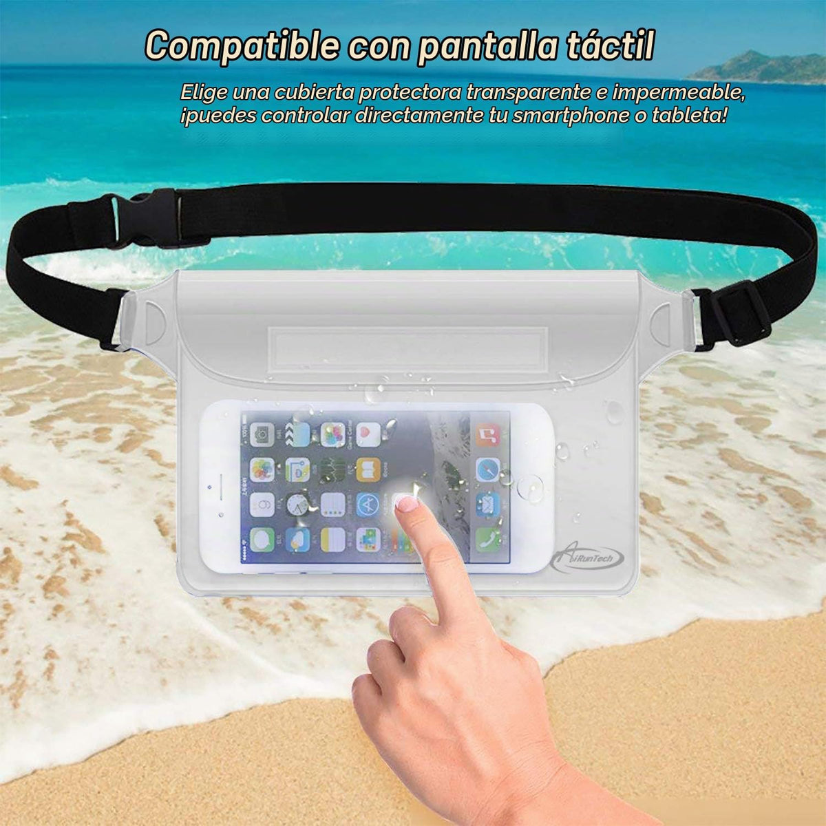 AiRunTech Bolsa impermeable con correa para la cintura (paquete de...