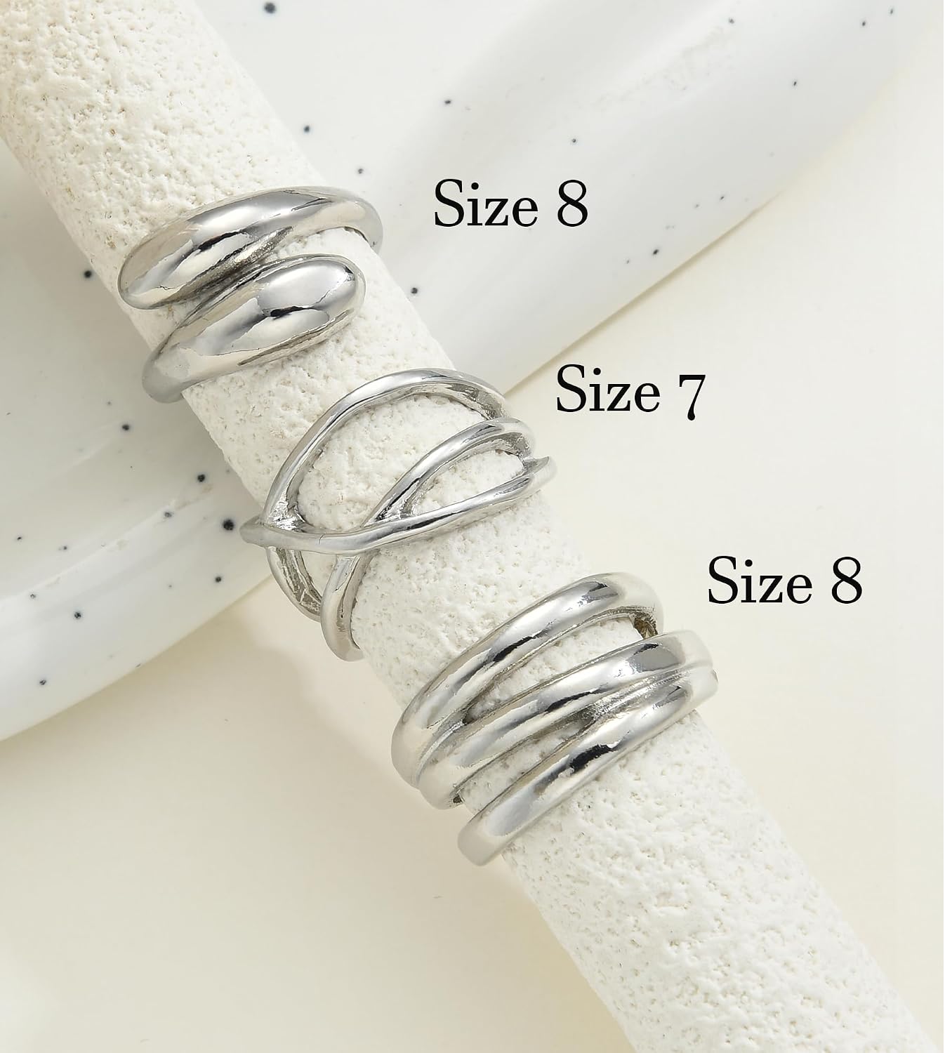 YEEZII Anillos Gruesos de Oro para Mujer Sin Deslustre, Anillo de P...