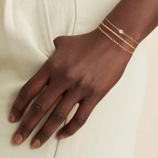 MBW Pulseras chapadas en plata para mujer, delicadas pulseras de pl...