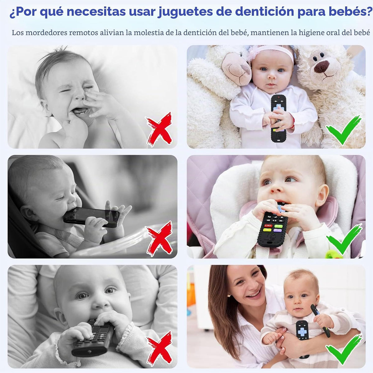 Juguetes de Alivio de Dentición Mordedores para Bebés 3-6-12 Meses...
