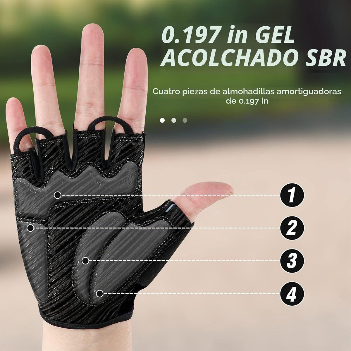 HTZPLOO Guantes de ciclismo para hombres y mujeres con almohadilla...
