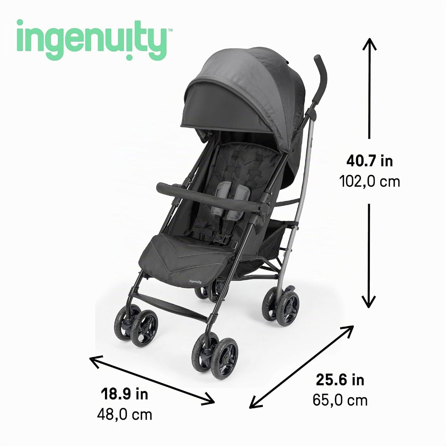 Ingenuity 3Dlite Jewel Convenience - Cochecito plegable ligero con...