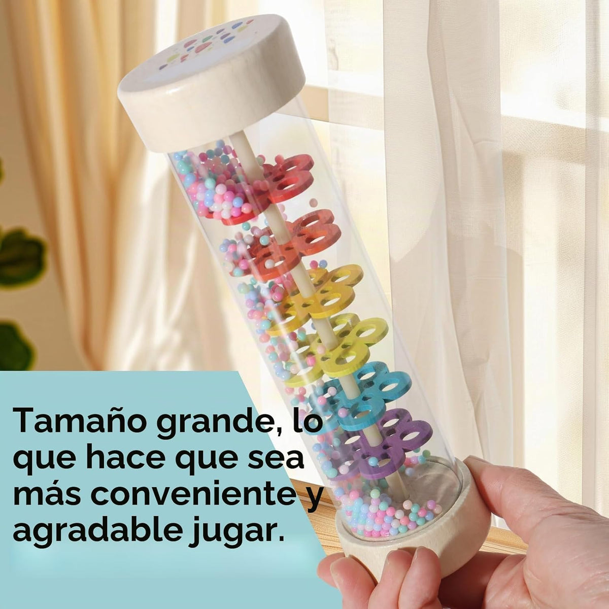Juguetes Montessori de madera de 7 pulgadas para bebés de 6 a 12 me...