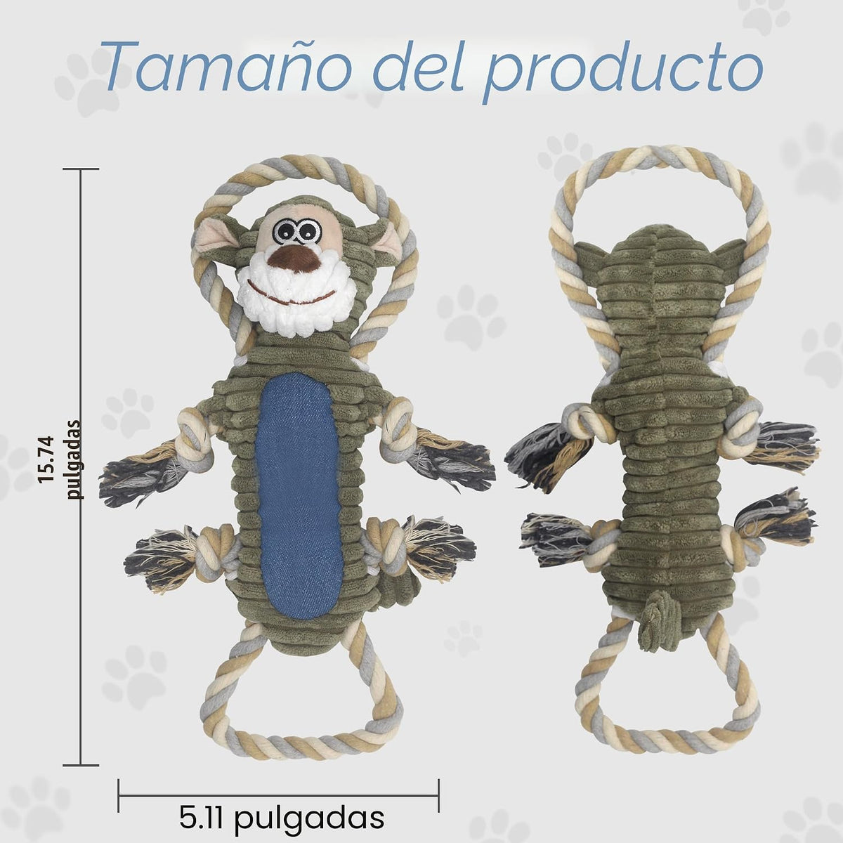BUYPOW Juguetes de peluche divertidos para perros masticables, jugu...