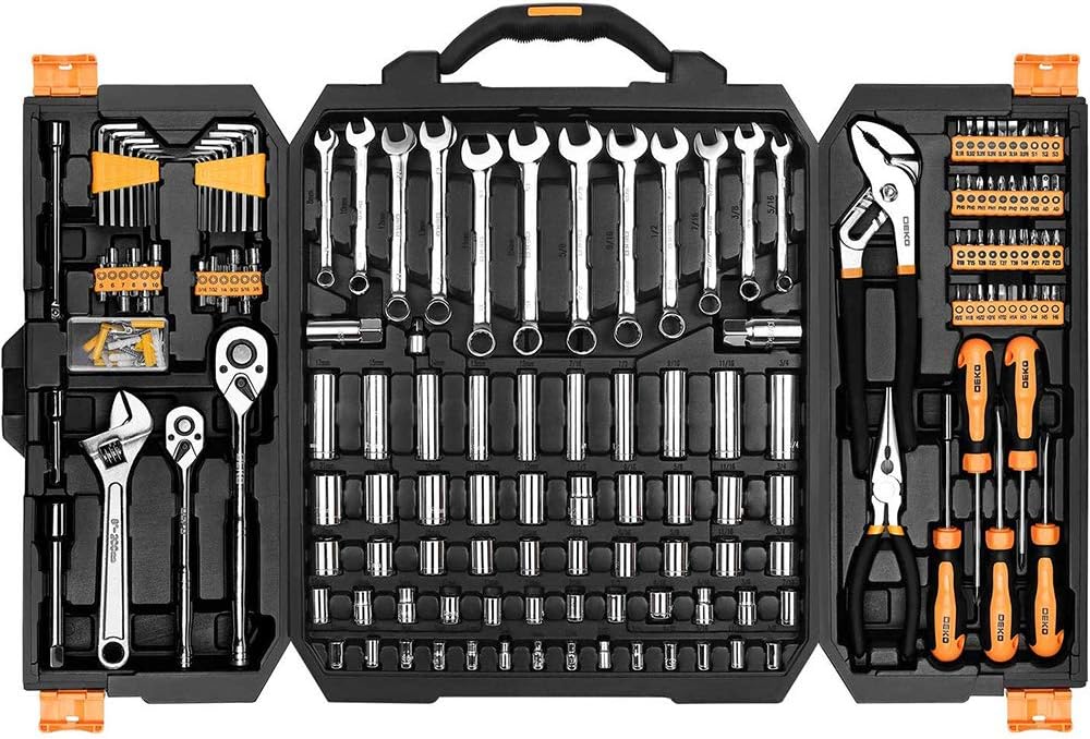 DEKOPRO - Llave de zócalo para reparación automática 168 piezas