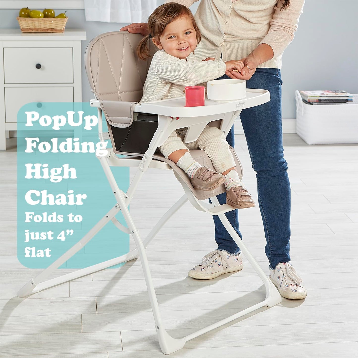 Primo PopUp - Silla alta plegable para bebé de 6 a 36 meses, silla...