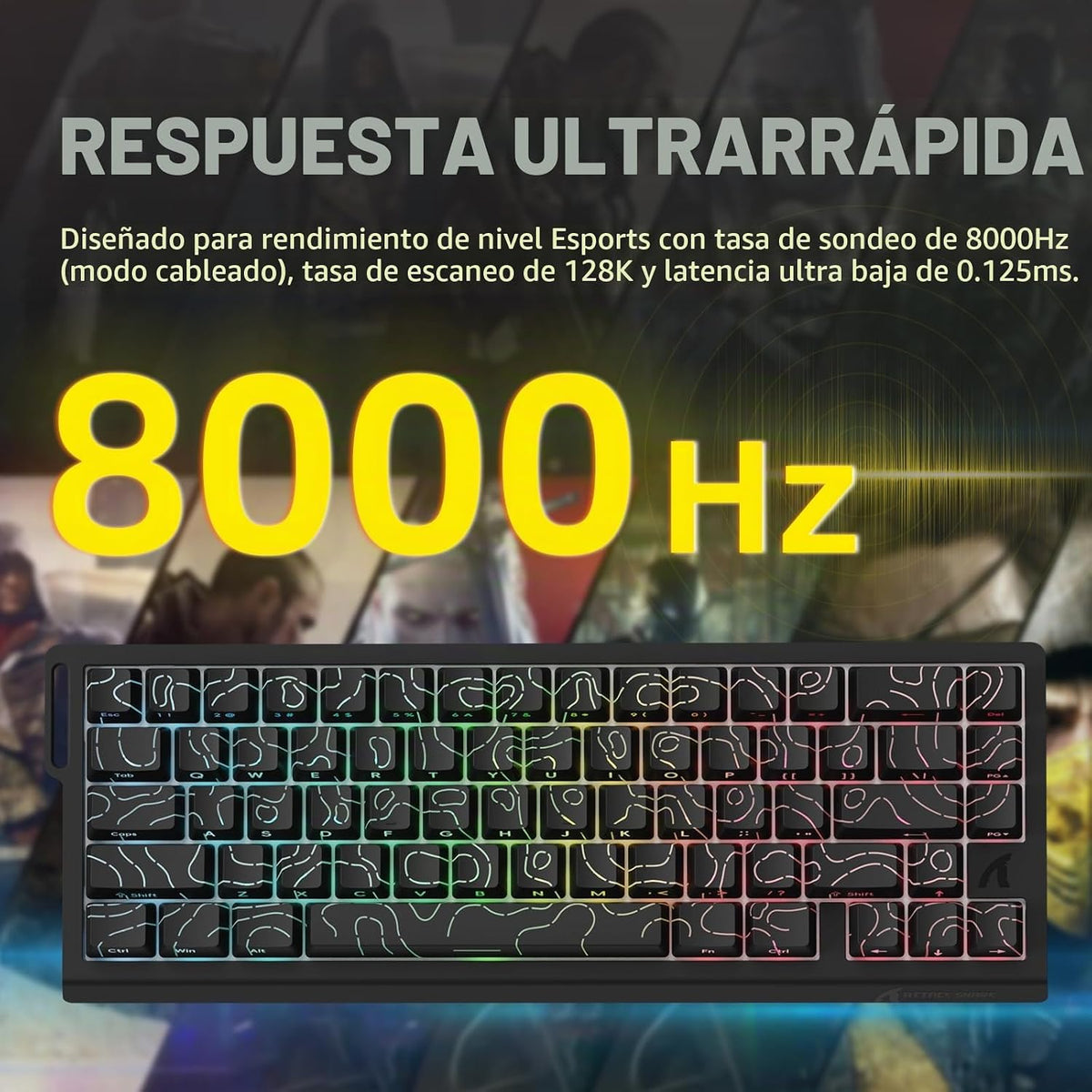 ATTACK SHARK X11 y X68 PRO HE Combo inalámbrico para juegos, efecto...