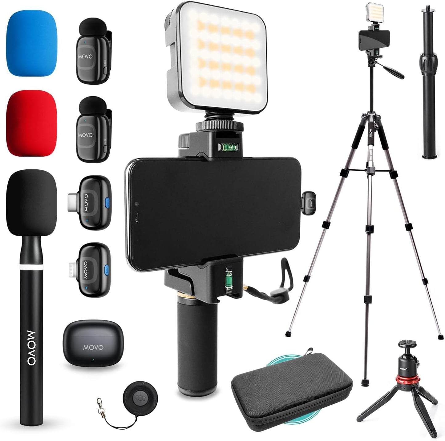 Kit de vlogging inalámbrico Movo iVlogger-PRO para iPhone\/Android...
