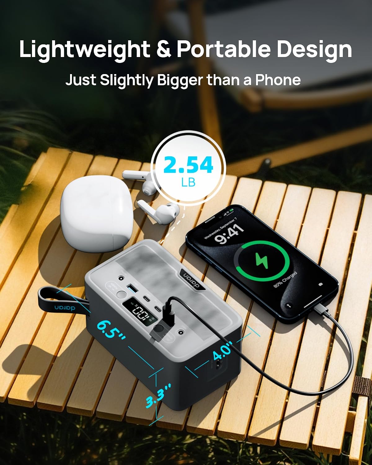 Estación de energía portátil LiFePO4 de 28,000 mAh, batería de 100...