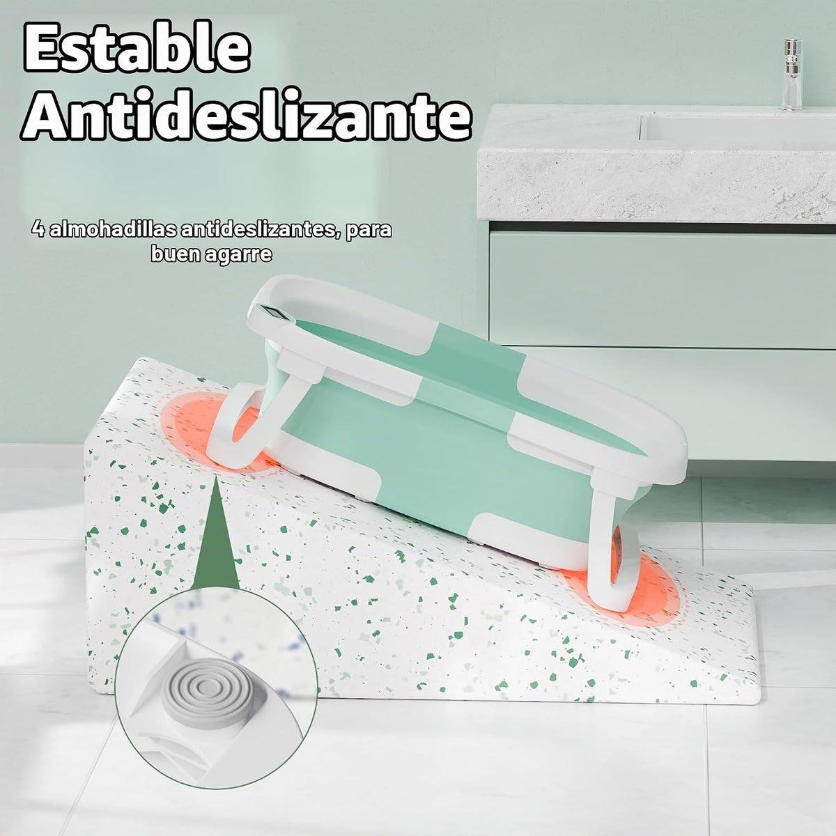 iBabyMax Bañera plegable para recién nacidos a niños pequeños, bañe...