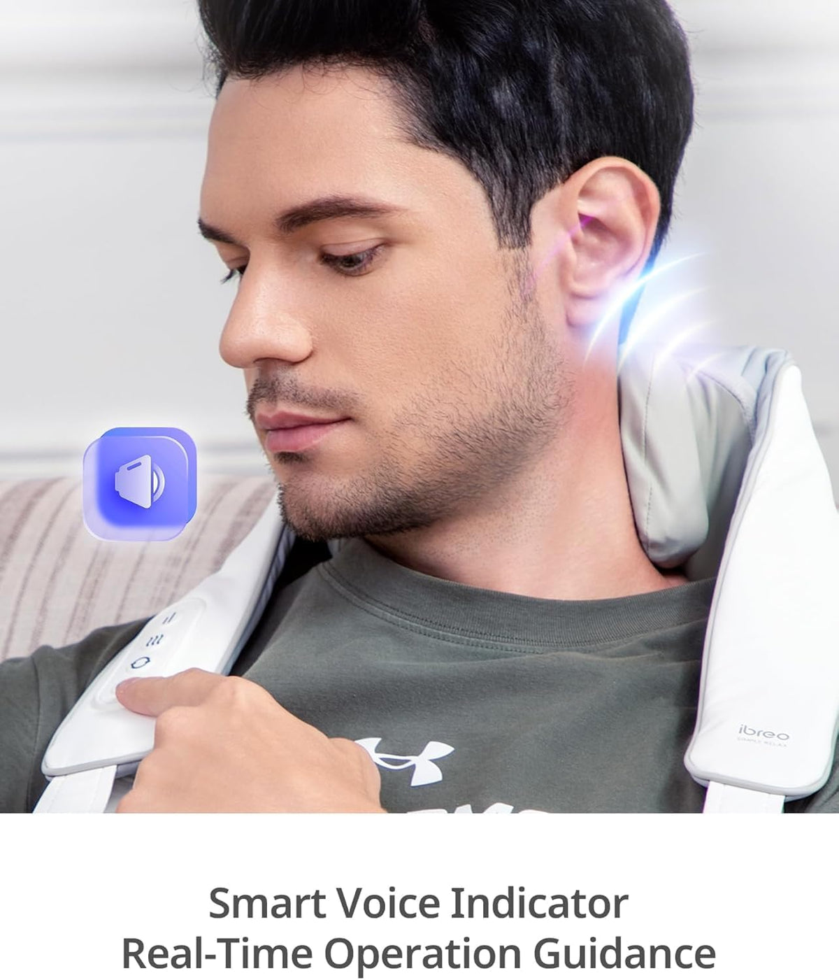 ibreo Masajeador inalámbrico de cuello y espalda con calor, amasado...