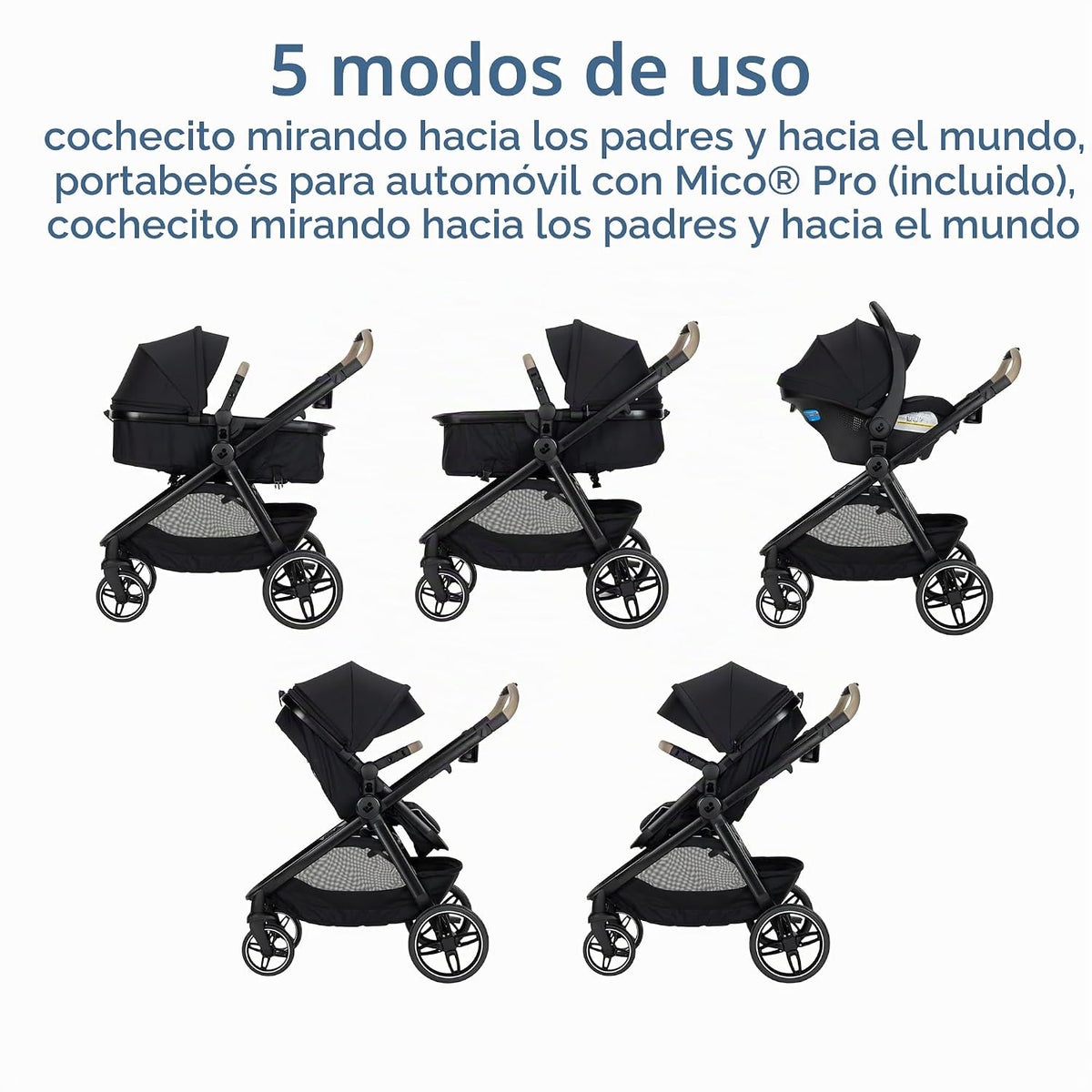Maxi-Cosi Zelia Pro - Sistema de viaje 5 en 1 con asiento de automó...