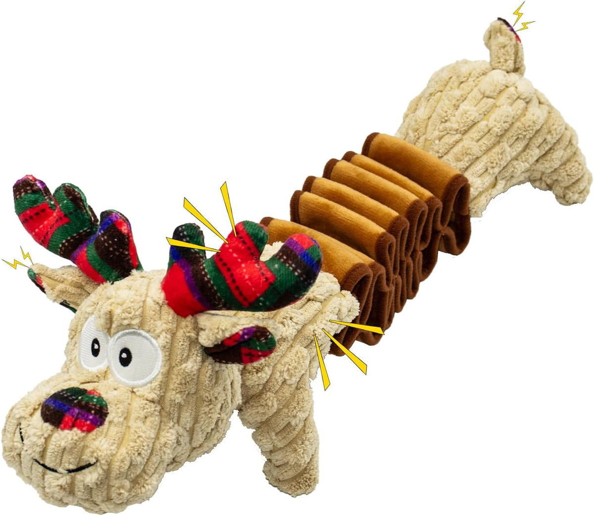 CneeeeeB Juguetes para Perros de Ciervo Chirriantes Interactivos pa...