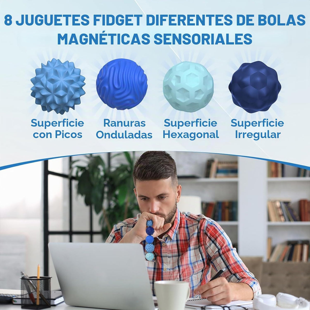 Pelotas magnéticas para adultos y adolescentes, juguetes silencioso...