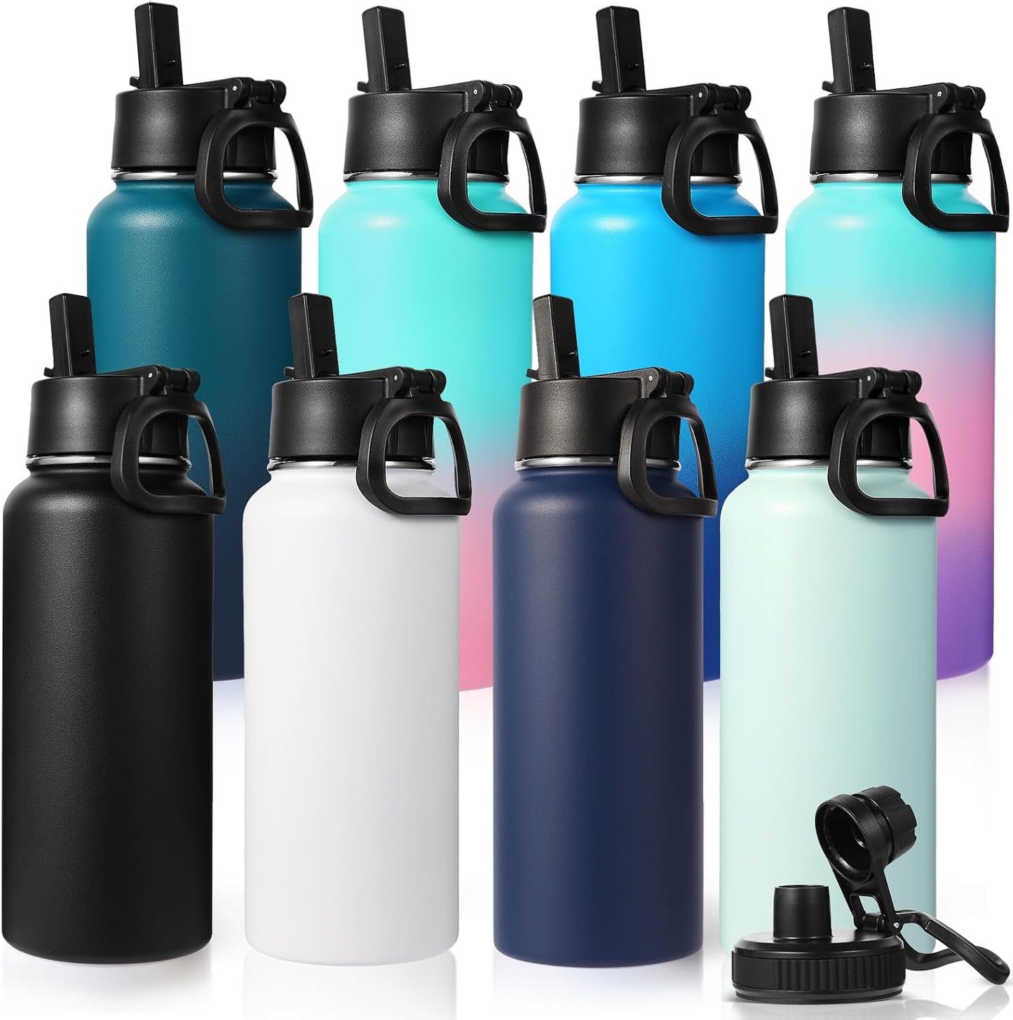 Neihepal - Botellas de agua aisladas de 32 oz al por mayor con 2 ta...
