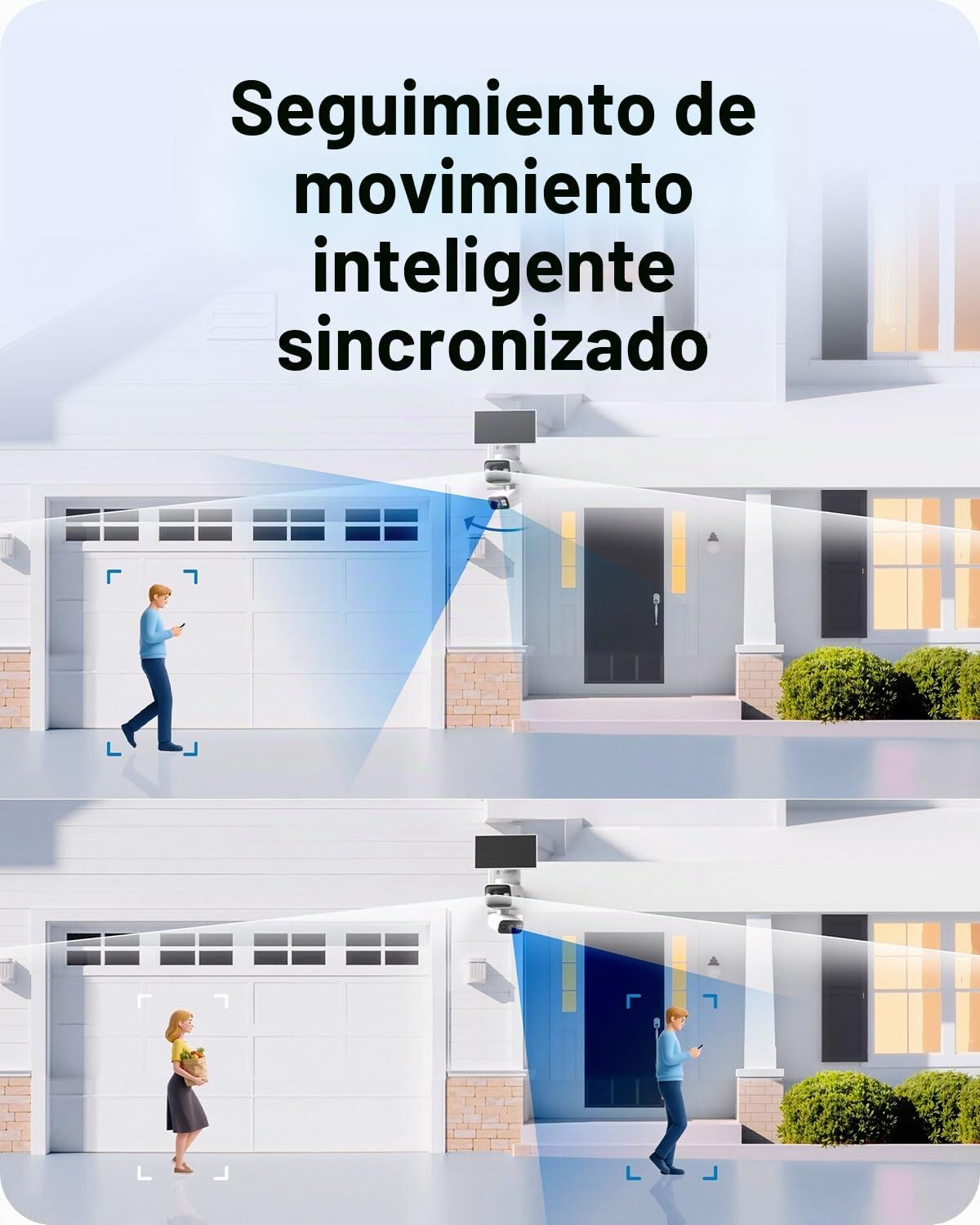Tapo Cámara de seguridad con batería de seguridad de doble lente 2K...