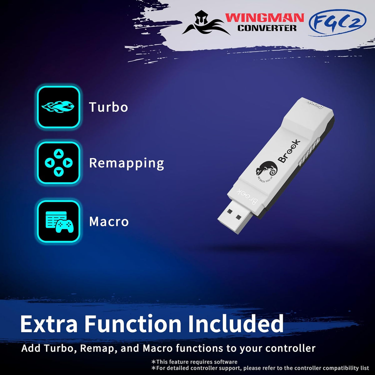 Brook Wingman FGC2 Converter-Arcade Joystick Adaptador Gamepad para...