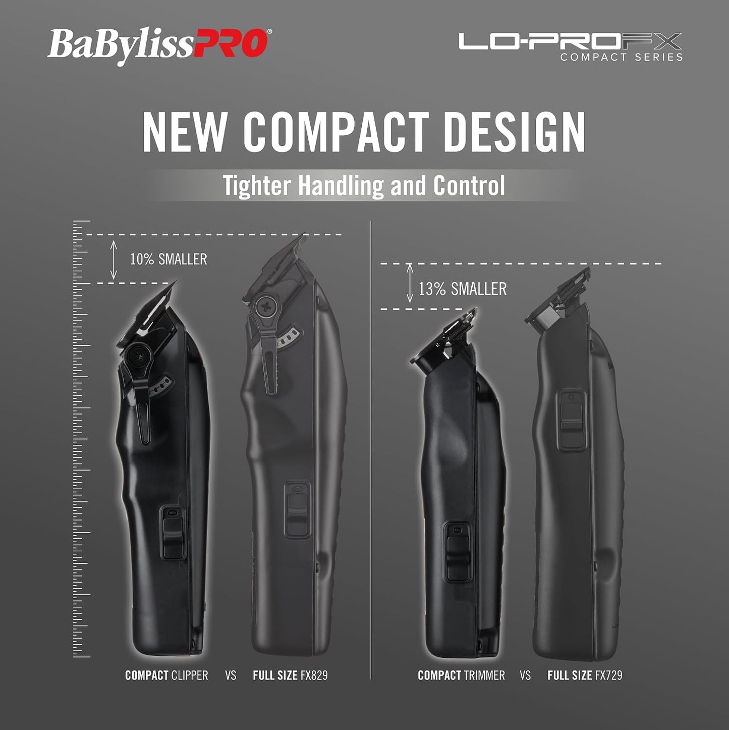 BaBylissPRO Recortadoras LO-PROFX compactas de alto rendimiento par...