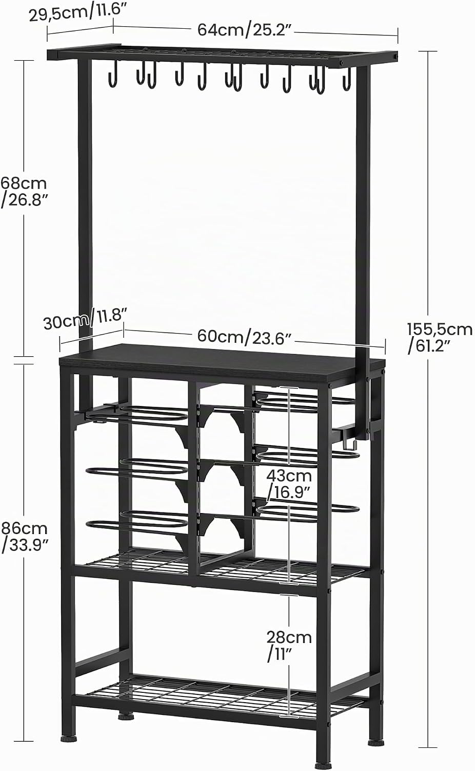 CHOEZON Estante organizador para ollas y sartenes, estante para pan...