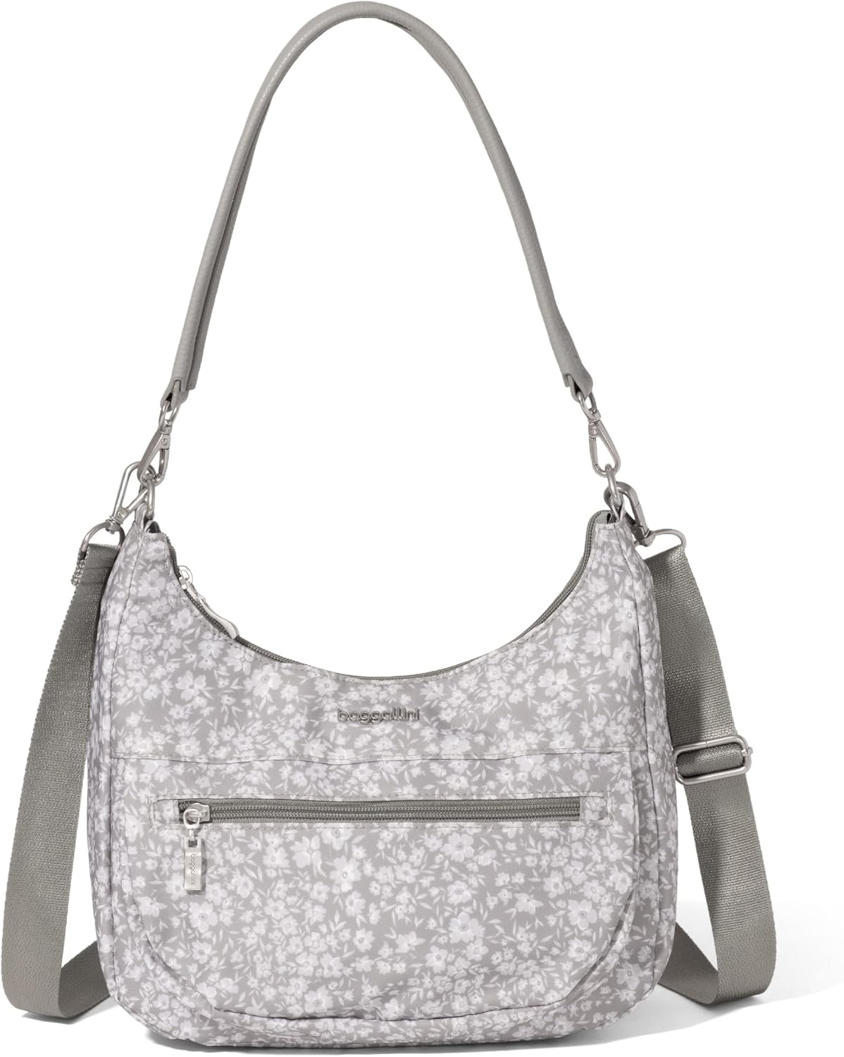 Baggallini Moderno bolsillo media luna de 11 x 10.5 pulgadas hombro...