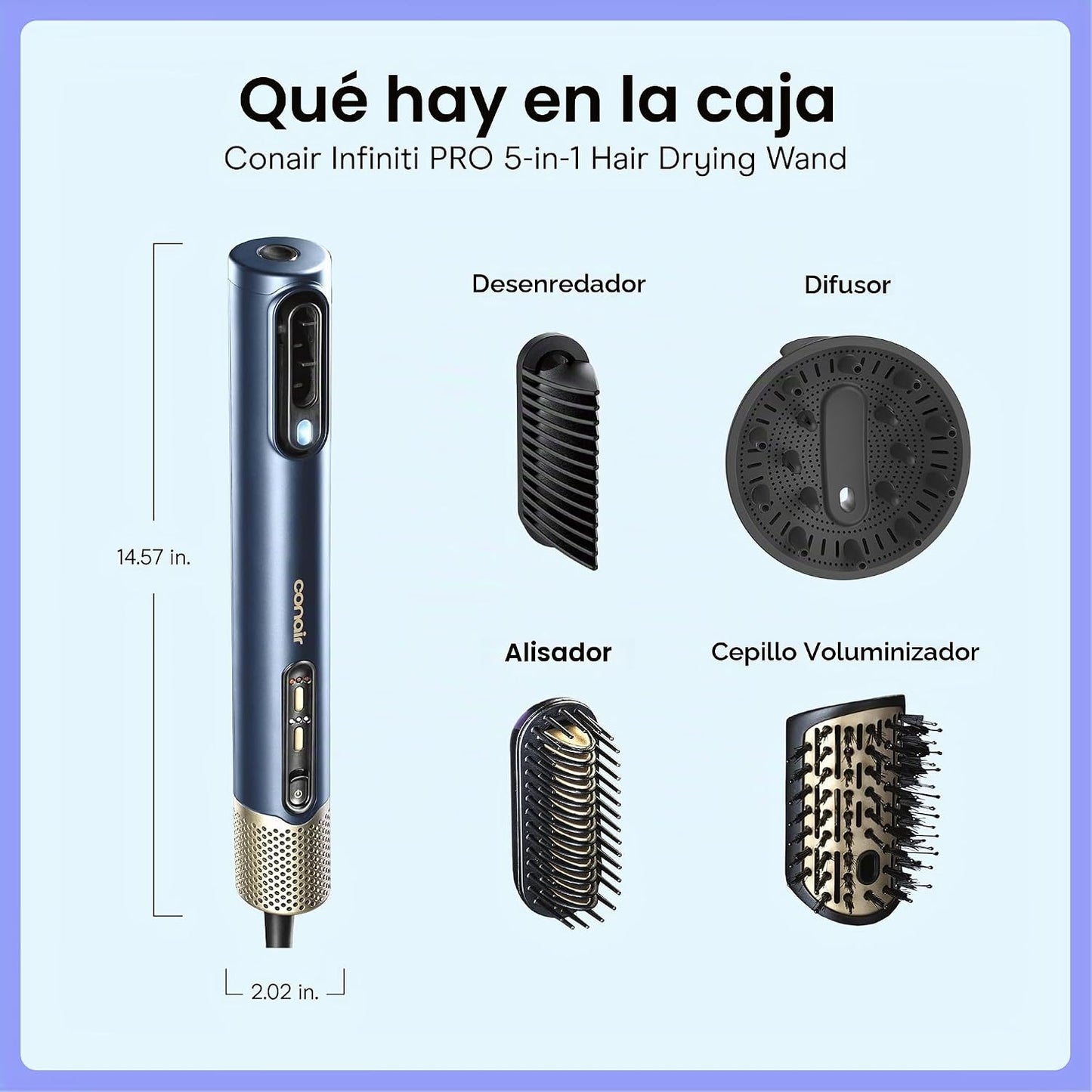 Sistema de peinado Conair DigitalAire Air 4 en 1, tecnología iónica...