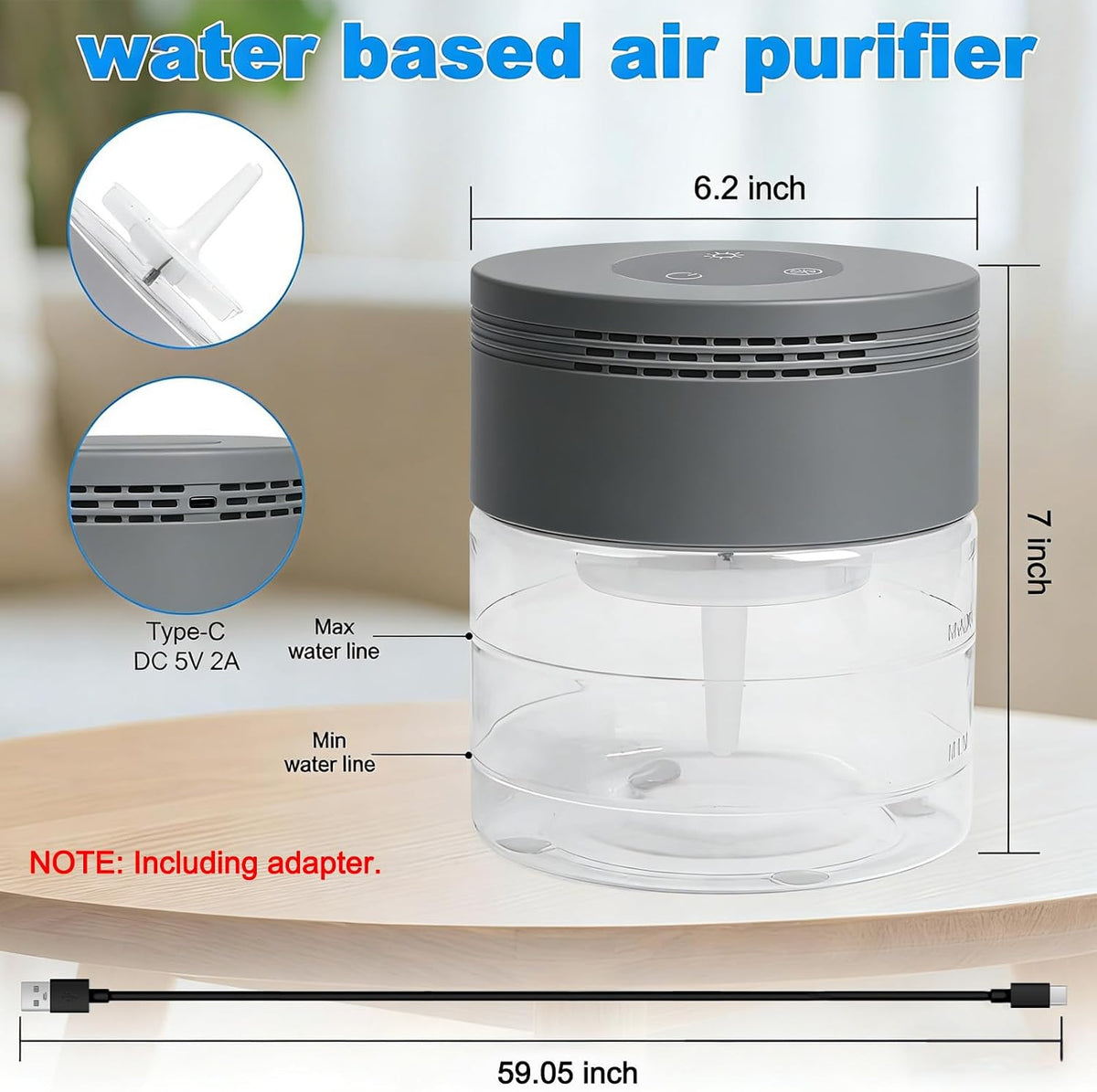 Purificadores de aire de agua para el hogar, purificadores de aire...