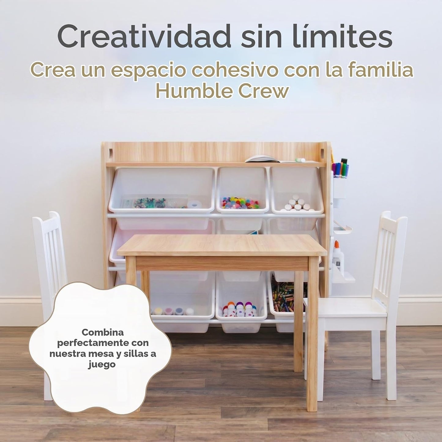 Humble Crew Organizador de juguetes para niños con estante de exhib...