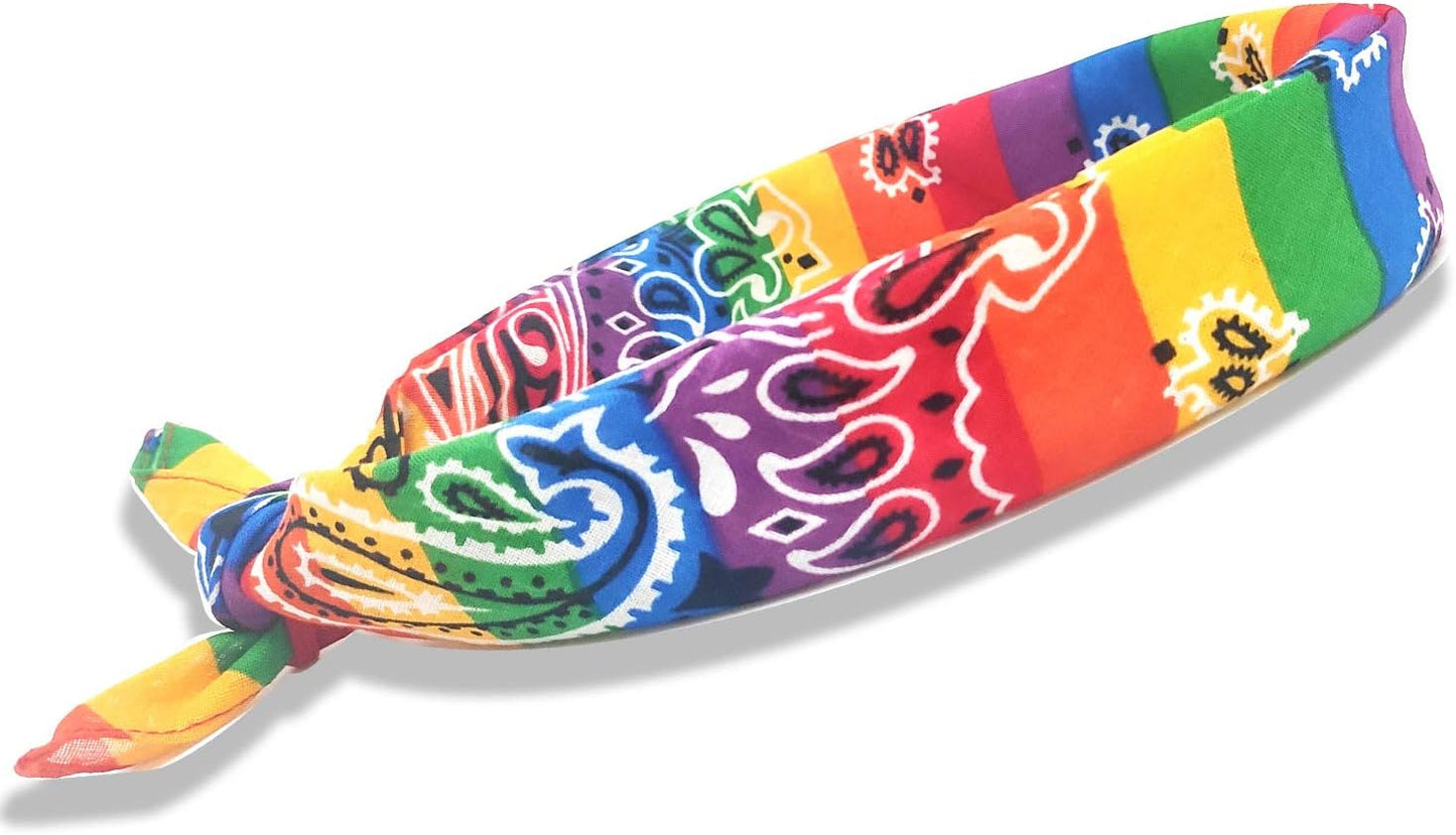 Aflyu 6 unidades Rainbow Pride Bandana Orgullo Gay LGBTQ Bandana Di...