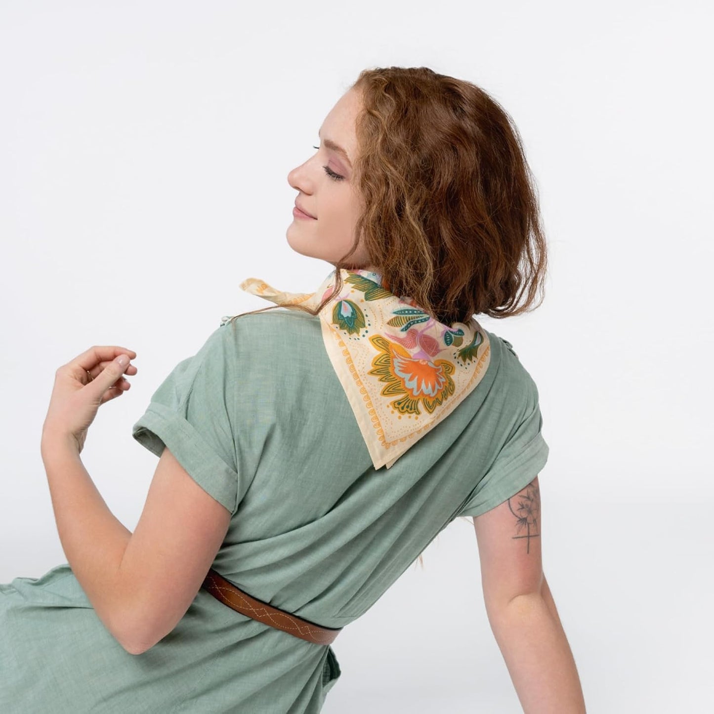 Handker Bandana de algodón prémium de 22 x 22 pulgadas para mujeres...