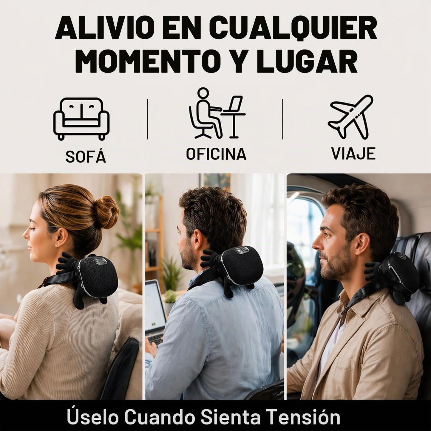 BeFit24 Masajeador de cuello de tejido profundo con calor, 4D mejor...
