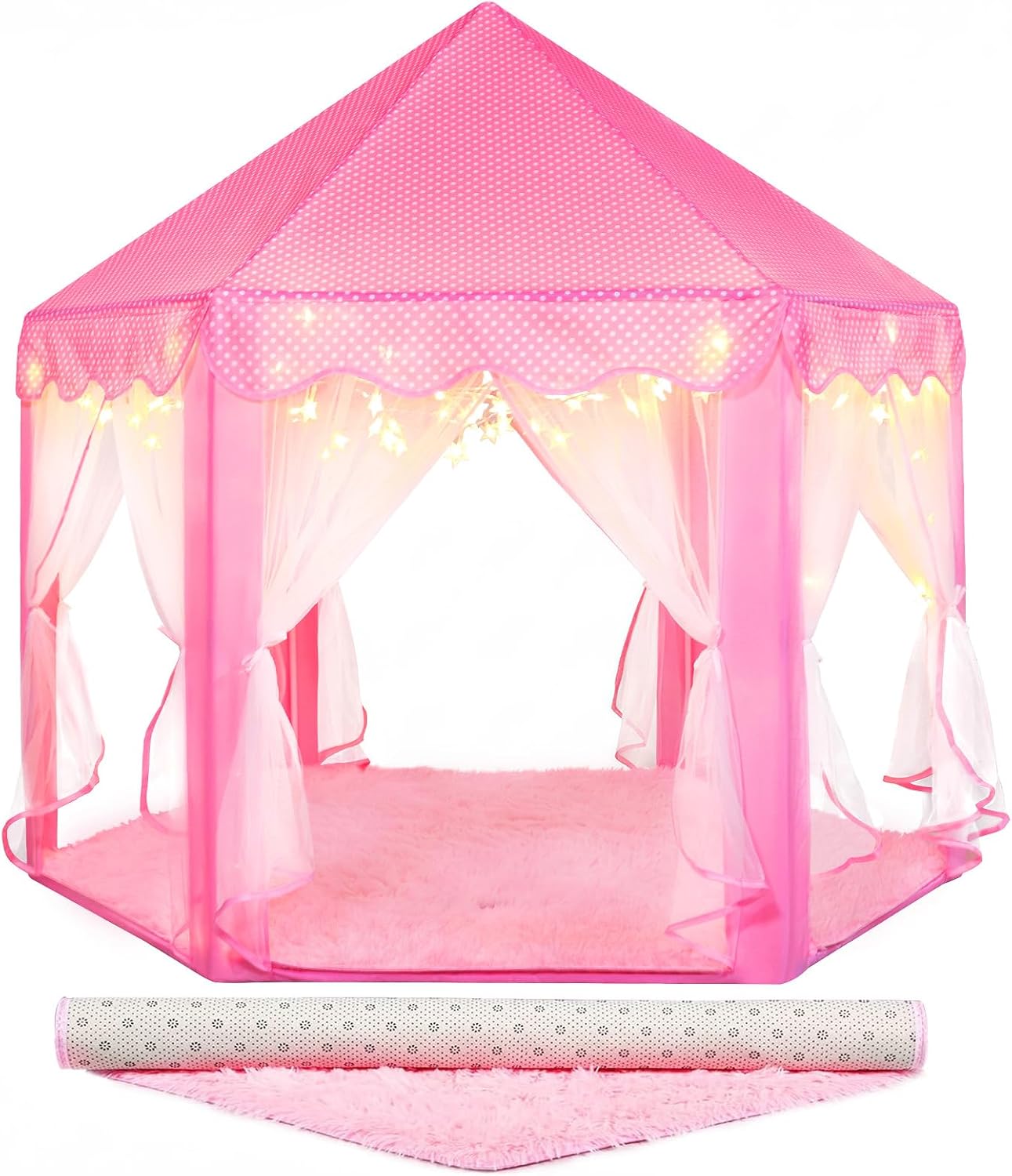 Tienda de campaña de princesa para niñas, castillo de hadas, tienda...