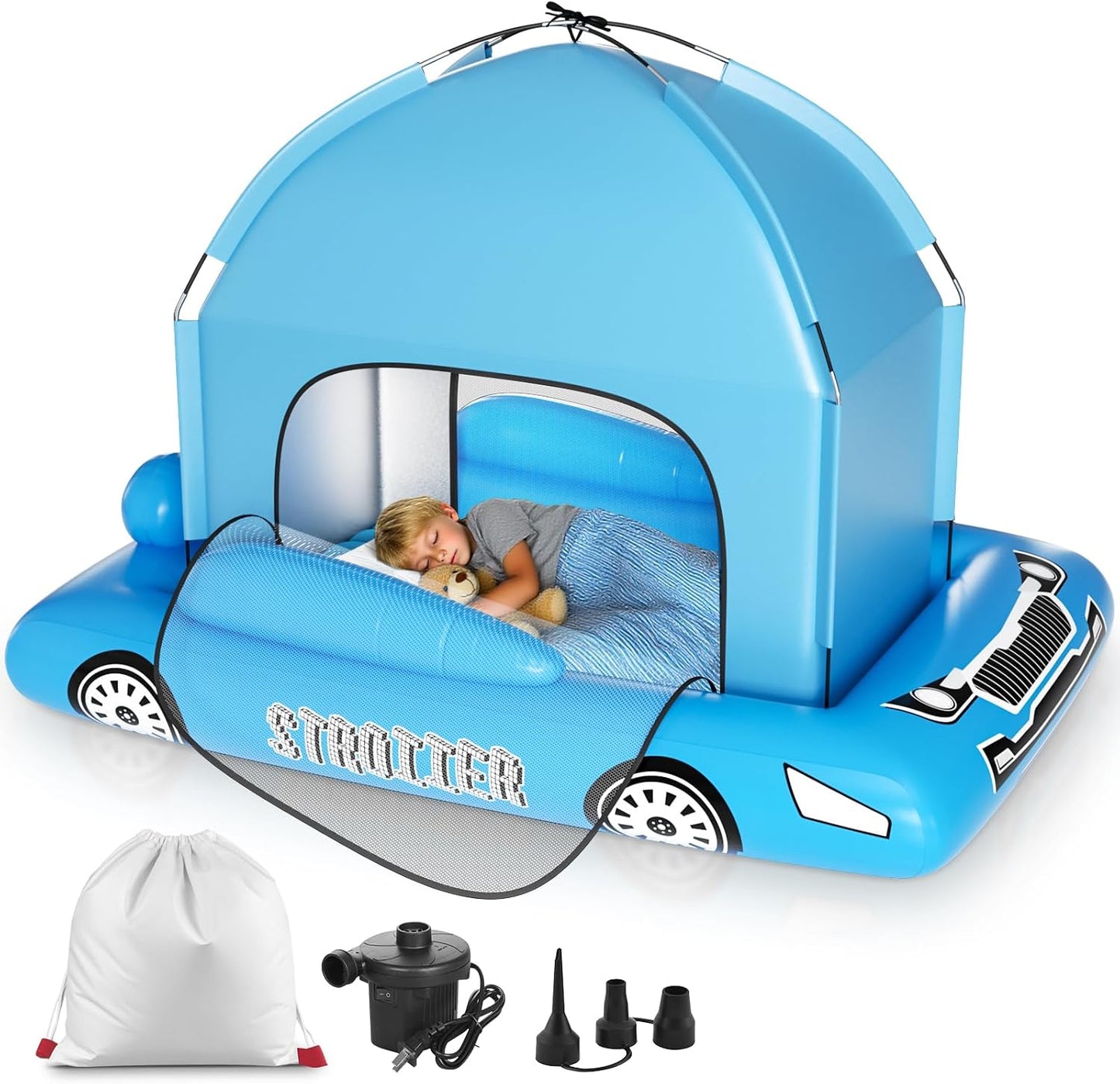 Cama de viaje inflable para niños con tienda de campaña a partir de...