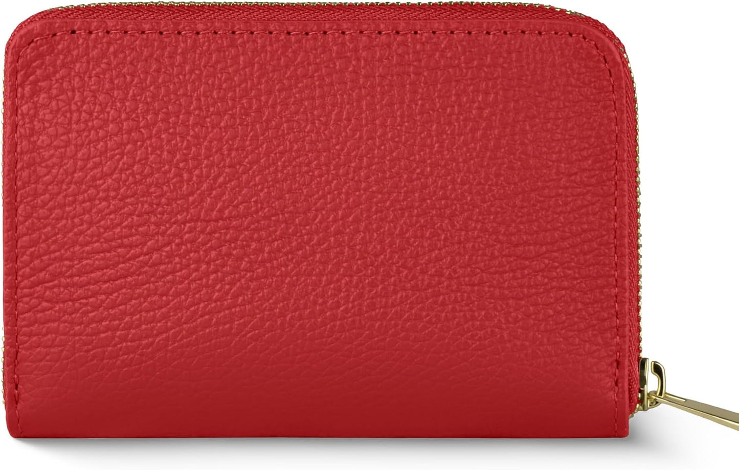 TAKEASY Cartera italiana de cuero genuino para mujer con cierre de...