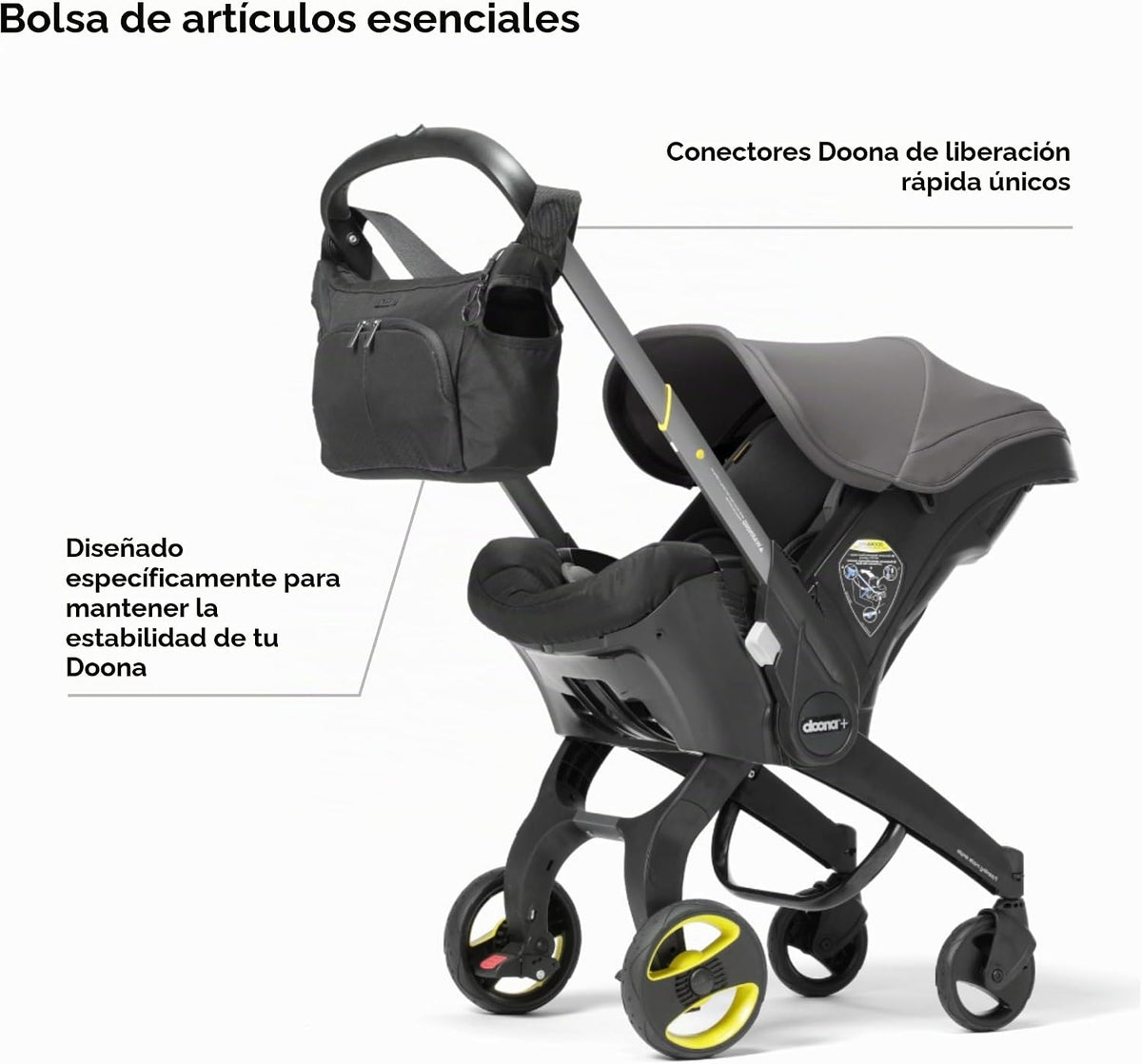 Bolso Esencial DOONA, Negro Nitro