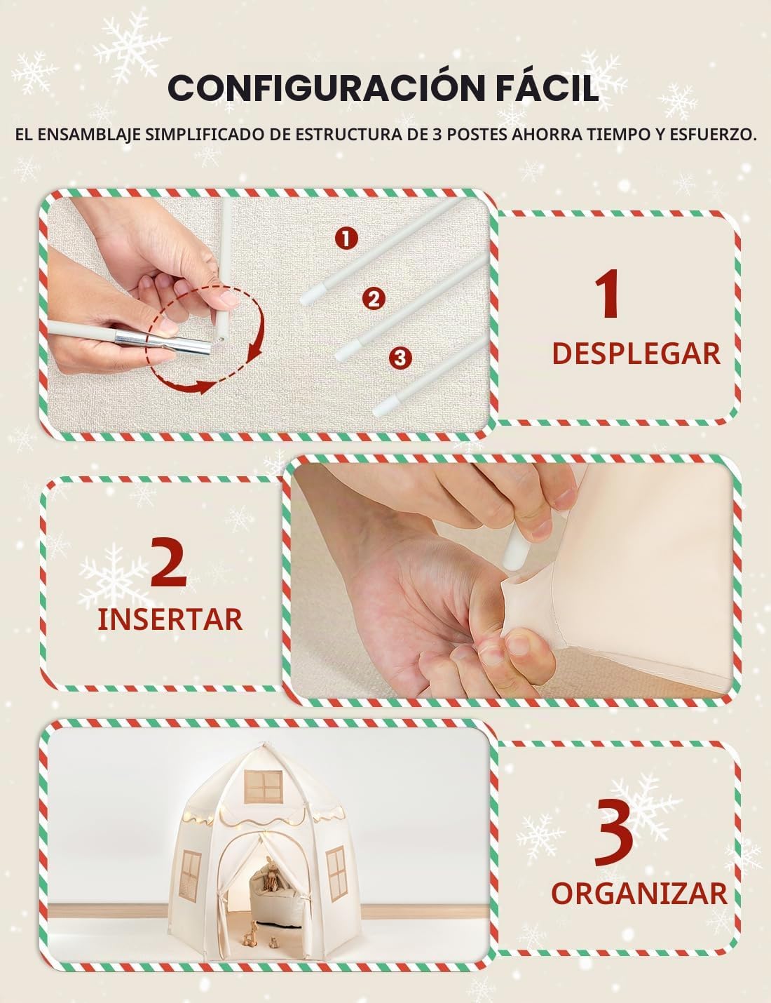 besrey Tienda de campaña para niños, casa de juegos grande para niñ...