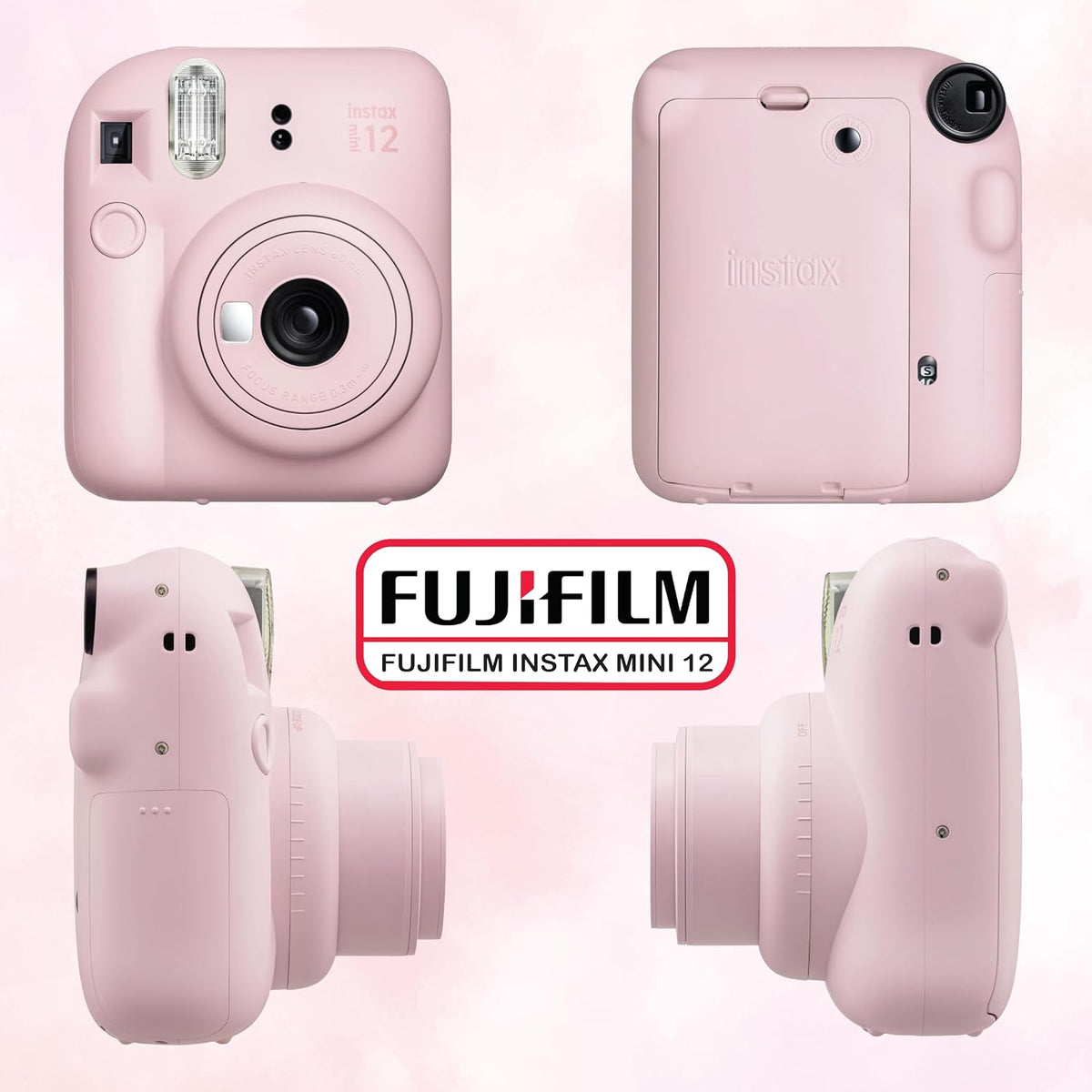 Fujifilm - Paquete de cámara instantánea Instax Mini 12 con películ...