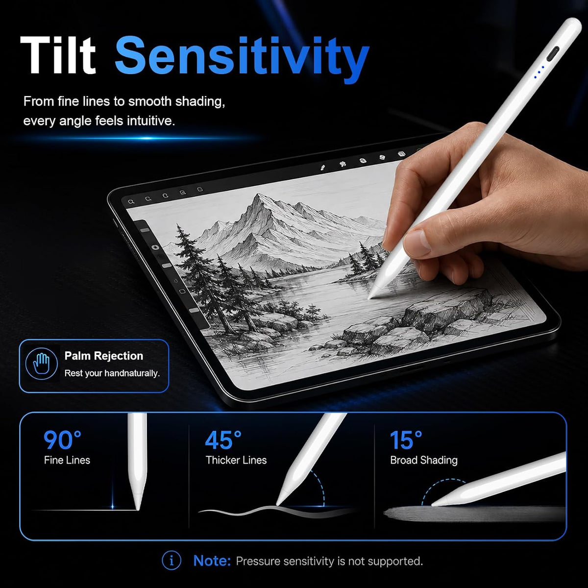 HATOKU Lápiz Stylus para iPad 2018-2025, lápiz magnético de carga r...
