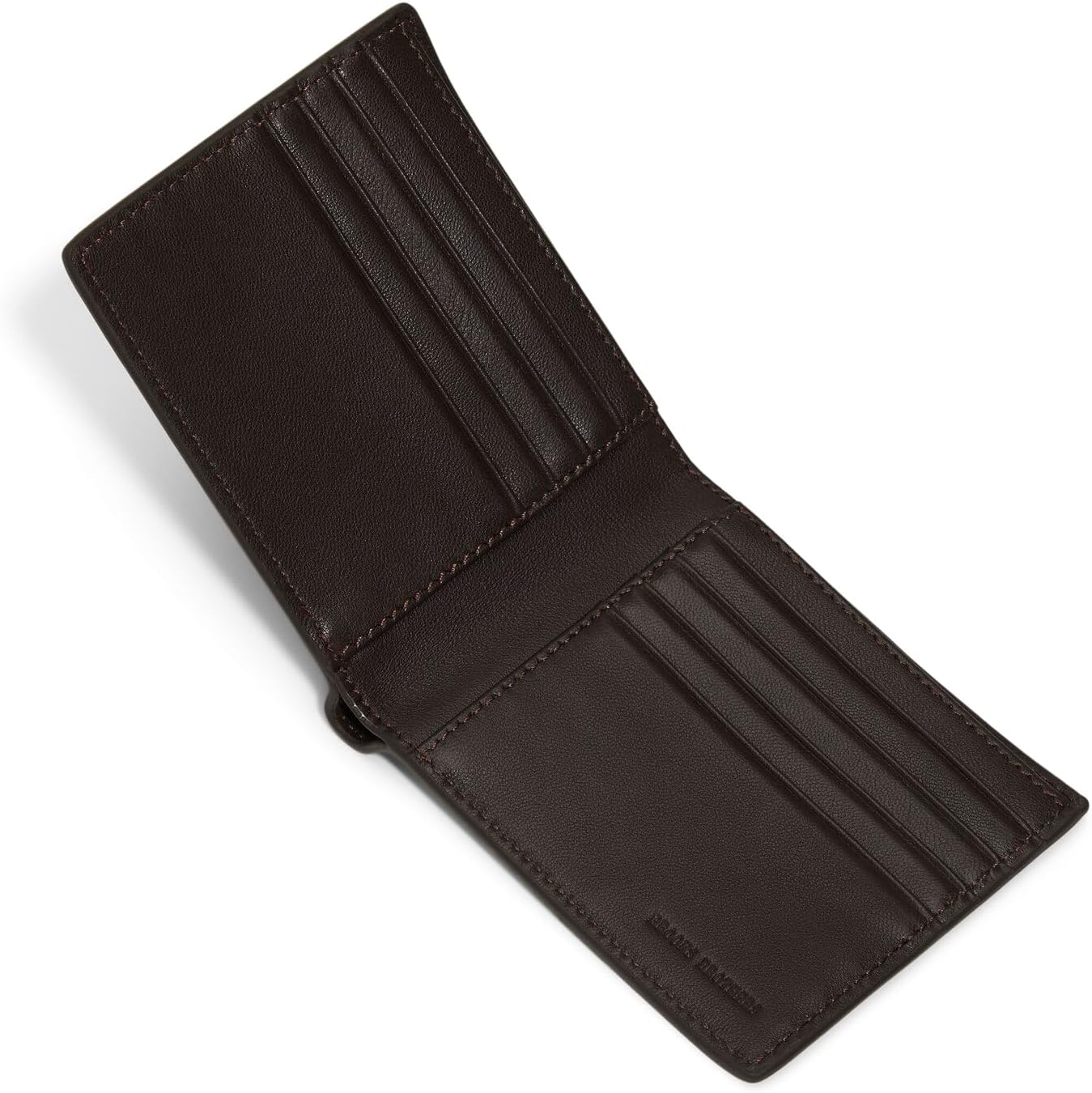 Brooks Brothers - Cartera plegable de piel para hombre con caja de...