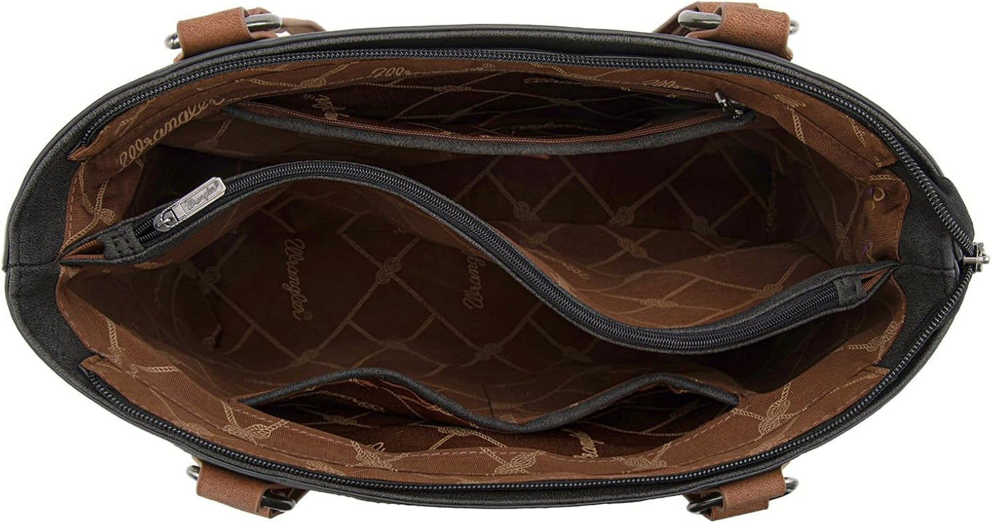 Montana West Wrangler Bolso de mano para mujer con múltiples bolsil...