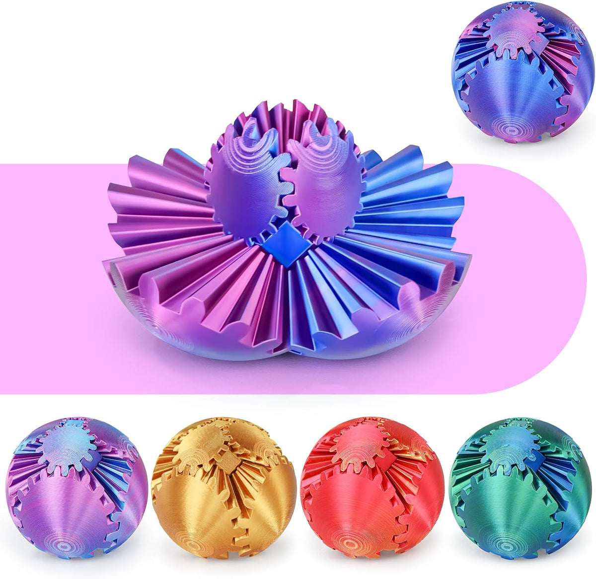 Cubo Juguete Fidget Bola de Engranajes Impreso en 3D, Juguetes Fidg...