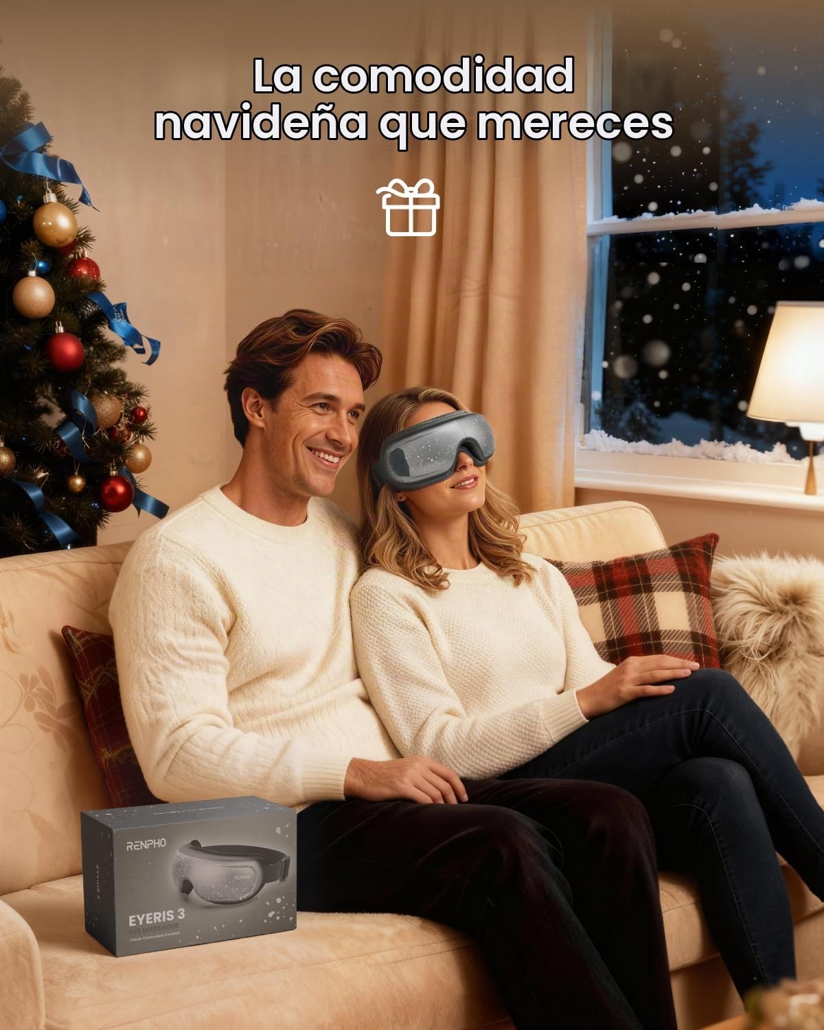 RENPHO Masajeador de ojos de edición limitada de Navidad con calor...