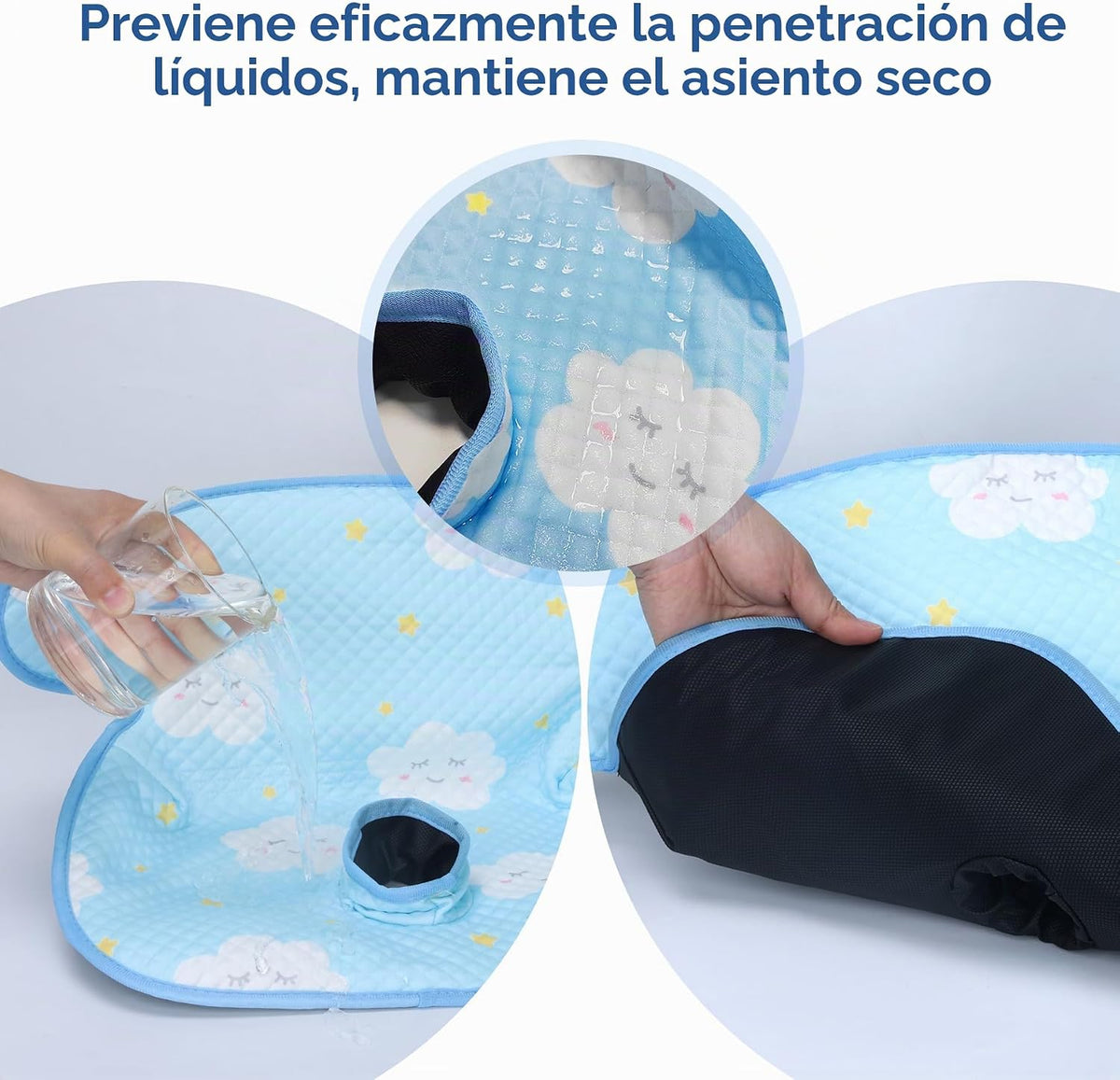 COOLBEBE Paquete de 2 protectores de asiento de coche impermeables...