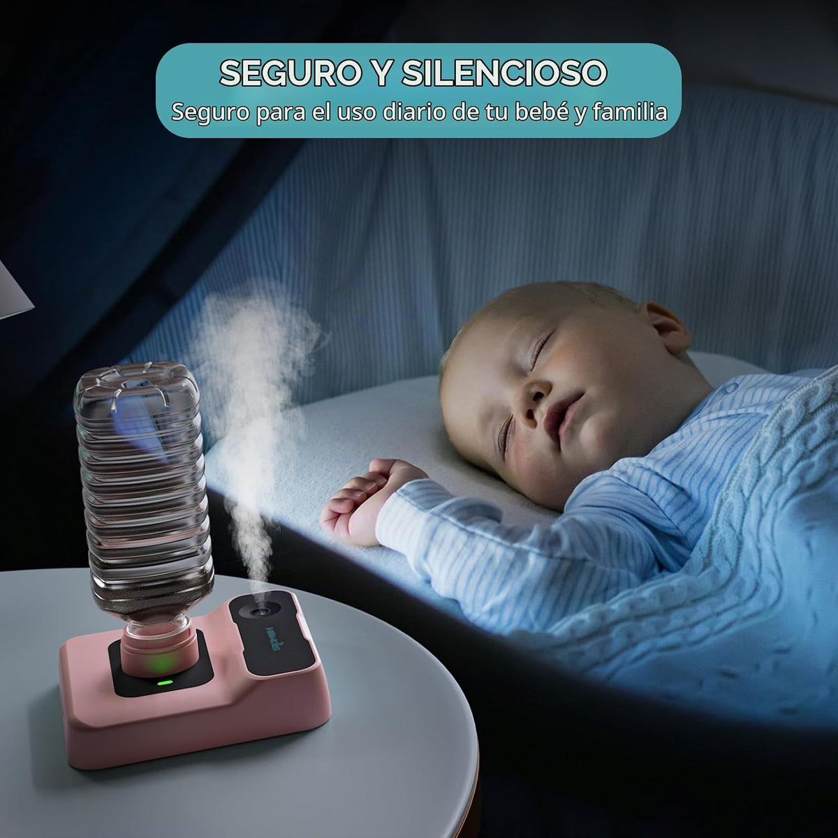 HOMDIS Humidificador de viaje, pequeño humidificador portátil para...