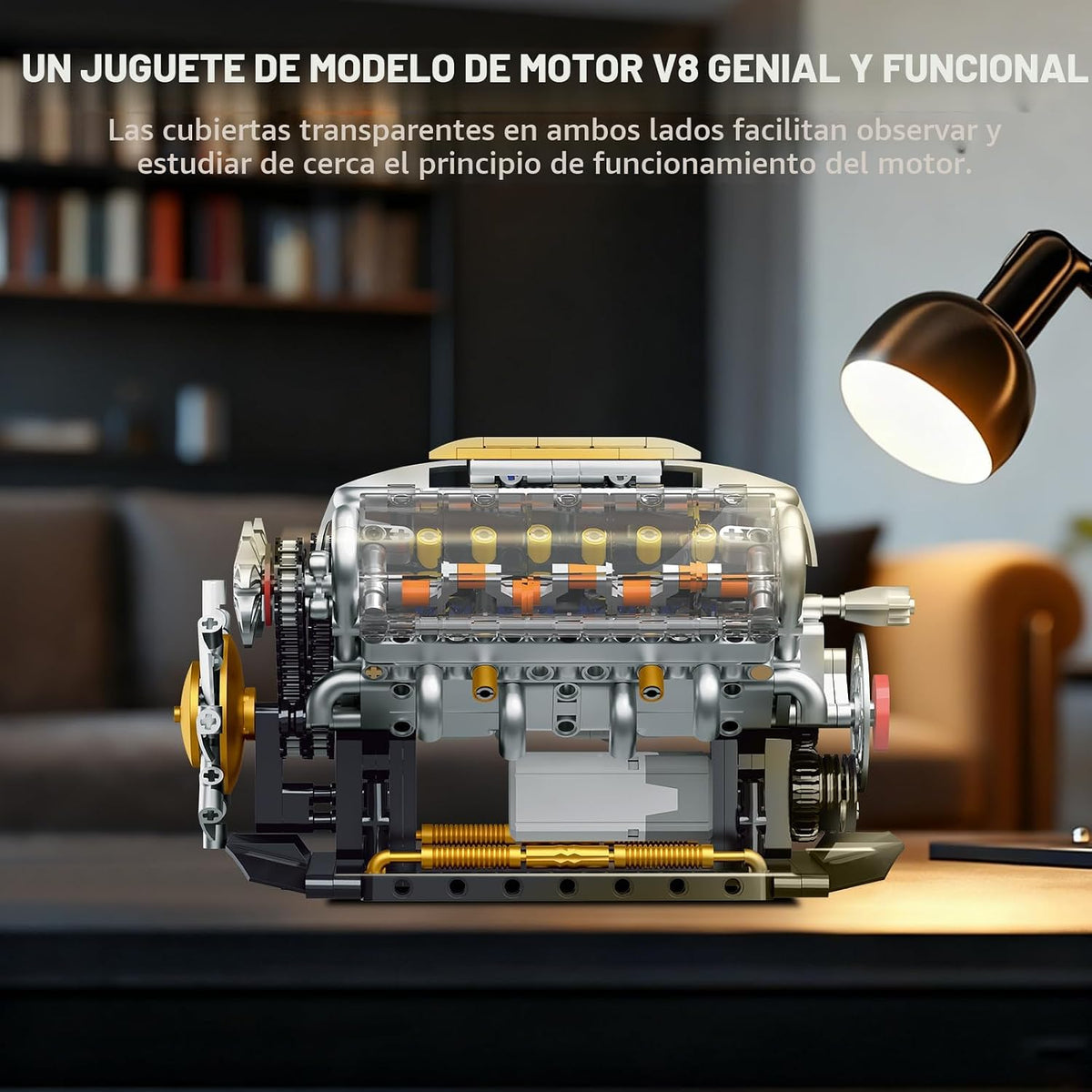 BseSparklion V8 Kit de modelo de motor que funciona, construye tu p...