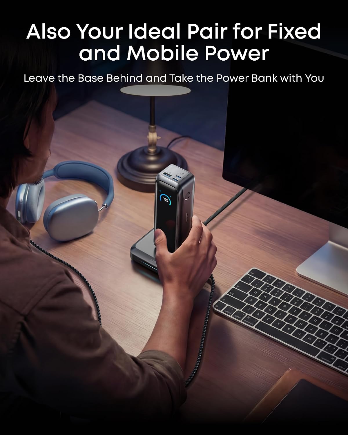 Anker Prime Power Bank y Base de Carga, Cargador Portátil de 20,100...