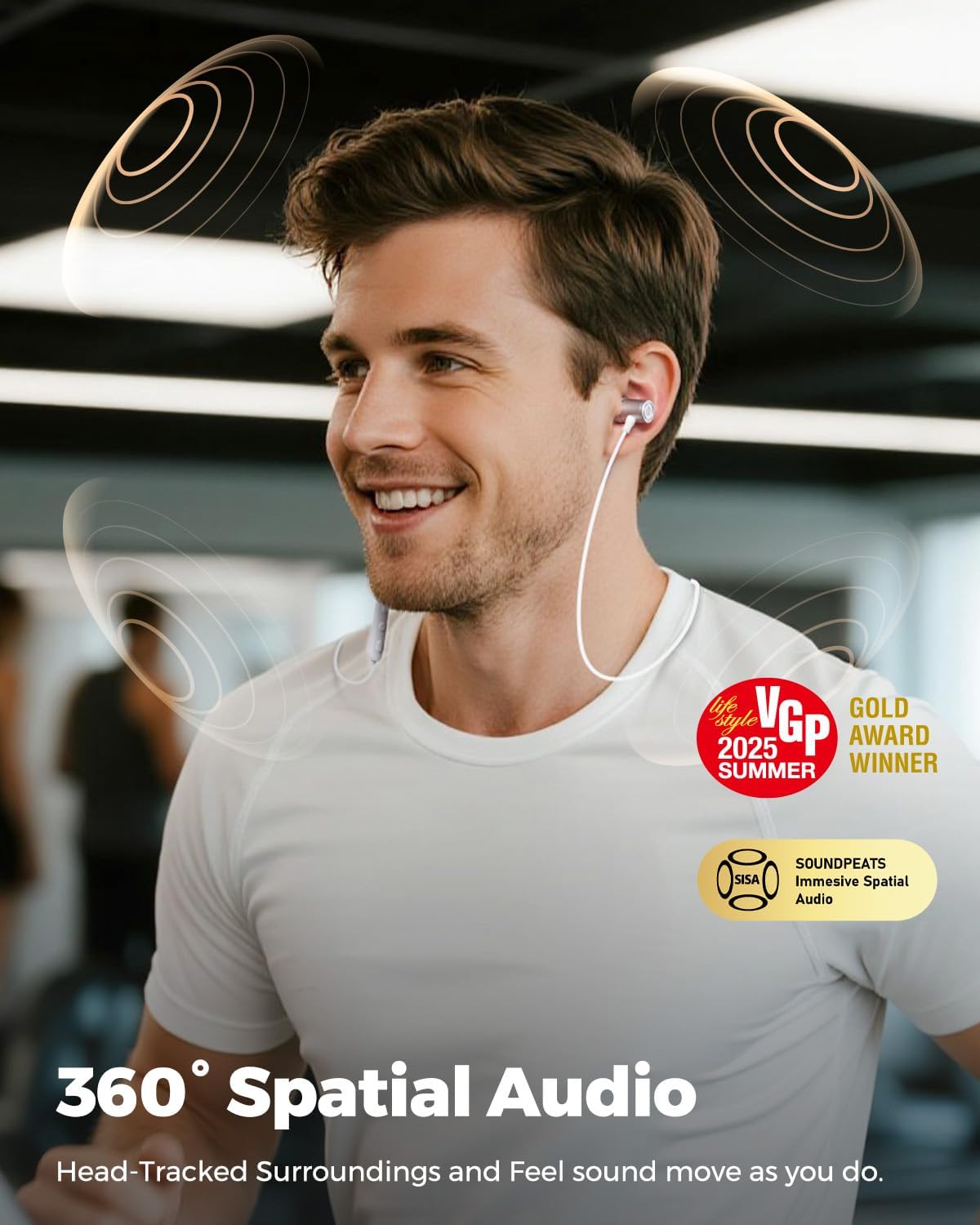 SoundPEATS Q40 HD - Auriculares deportivos Bluetooth con banda para...