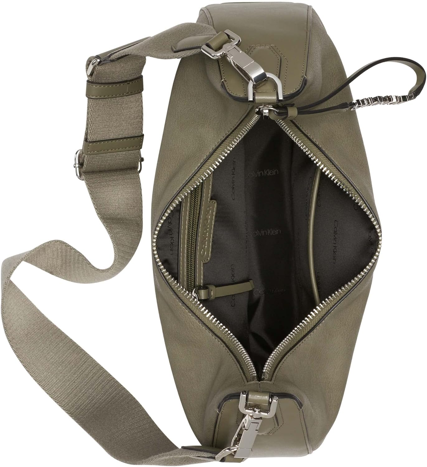 Calvin Klein Bolso de hombro Hobo con cremallera superior de arcilla